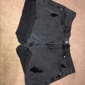 Black Jean shorts